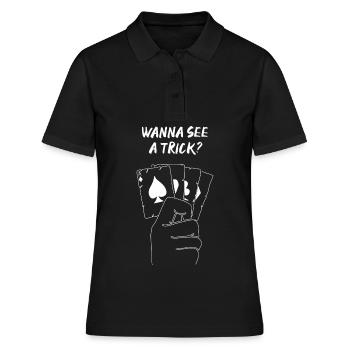 Illosionist Card Tricks Card Magic Magic Trick - Women's Polo Shirt - black - Front - Ailine (174cm)