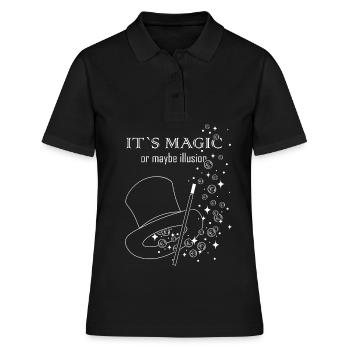 Illusionniste Coin Tricks Stage Magician Magicien Magie - Polo Femme - noir - Devant - Ailine (174cm)