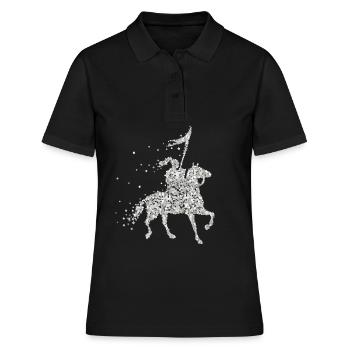 Knight Horses Crusader Lance Knight's Armor - Women's Polo Shirt - black - Front - Ailine (174cm)