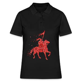 Knight Horses Riding Medieval Knight Armor - Women's Polo Shirt - black - Front - Ailine (174cm)