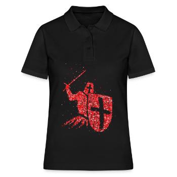 Crusader Knights Templar Crusader Order - Women's Polo Shirt - black - Front - Ailine (174cm)