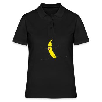 Banana Split Banana Fruits Alimentation saine - Polo Femme - noir - Devant - Ailine (174cm)