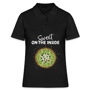 Kiwi Fruit Fruits Lover Vegan Veganism - Polo Femme - noir - Devant - Ailine (174cm)