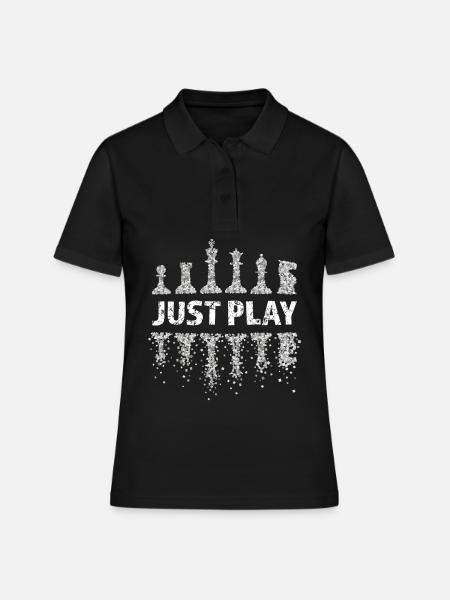 Maître d’échecs Joueur d’échecs Tournoi d’échecs - Polo Femme - noir