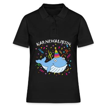 Karnevalist Kölner Karneval Fasching Konfetti - Frauen Polo Shirt - Schwarz - Vorne - Ailine (174cm)