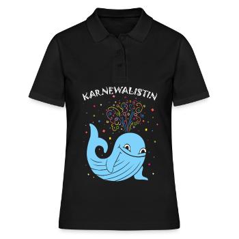Karnevalist Kölner Karneval Konfetti Rosenmontag - Frauen Polo Shirt - Schwarz - Vorne - Ailine (174cm)
