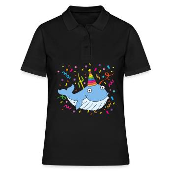 Carnaval, Carnaval, Confettis, Casquette De Fou, Lundi Gras - Polo Femme - noir - Devant - Ailine (174cm)