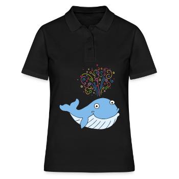 Carnival, Carnival, Confetti, Whale, Confetti Rain - Women's Polo Shirt - black - Front - Ailine (174cm)