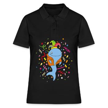Carnival Carnival Confetti Fool's Cap Cologne - Women's Polo Shirt - black - Front - Ailine (174cm)