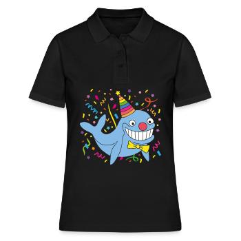 Carnival, Carnival, Confetti, Fool's Cap, Shrove Monday - Women's Polo Shirt - black - Front - Ailine (174cm)