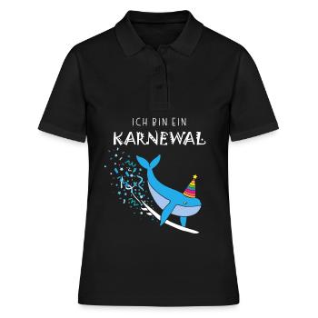 I'm a Carnival, Carnival, Confetti, Surfing, Sea - Women's Polo Shirt - black - Front - Ailine (174cm)