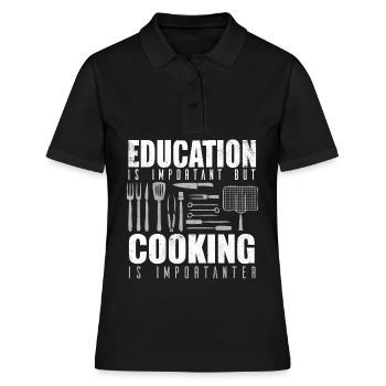 Cuisinier cuisinier cuisinier chef cuisinier - Polo Femme - noir - Devant - Ailine (174cm)