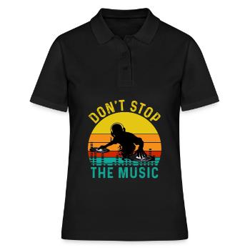 DJ Music Techno Dance Party Cadeau - Polo Femme - noir - Devant - Ailine (174cm)
