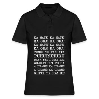 Haka Nouvelle-Zélande Rugby - Polo Femme - noir - Devant - Ailine (174cm)