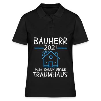 MAÎTRE D’OUVRAGE 2021 - NOUS CONSTRUISONS LA MAISON DE NOS RÊVES ! - Polo Femme - noir - Devant - Ailine (174cm)