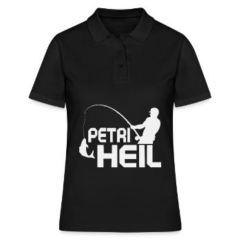 Pêche Pêche Pêche pêche poisson pêche cadeau de pêche - Polo Femme - noir - Devant - Ailine (174cm)