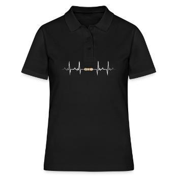 Elektrotechnik Widerstand Herzschlag EKG - Frauen Polo Shirt - Schwarz - Vorne - Ailine (174cm)
