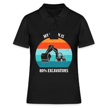 Excavatrice Excavatrice Conducteur Excavatrice Camion - Polo Femme - noir - Devant - Ailine (174cm)