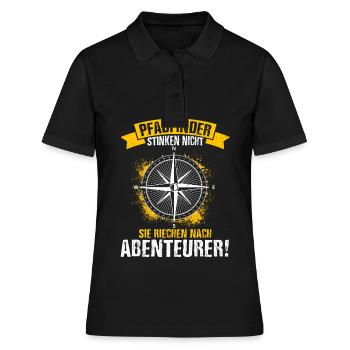Pfadfinder Stinken Nicht Sie Riechen Nach Abenteue - Frauen Polo Shirt - Schwarz - Vorne - Ailine (174cm)