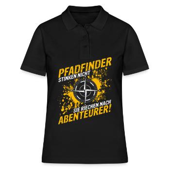 Pfadfinder Stinken Nicht Sie Riechen Nach Abenteue - Frauen Polo Shirt - Schwarz - Vorne - Ailine (174cm)