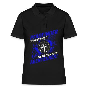 Pfadfinder Stinken Nicht Sie Riechen Nach Abenteue - Frauen Polo Shirt - Schwarz - Vorne - Ailine (174cm)