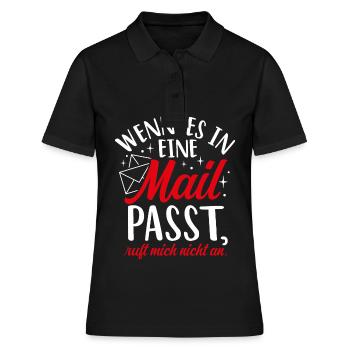 WENN ES IN EINE MAIL PASST, ruft mich nicht an - G - Frauen Polo Shirt - Schwarz - Vorne - Ailine (174cm)