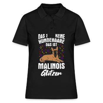 Malinois Chien Promenade Propriétaire Chien Cadeau H - Polo Femme - noir - Devant - Ailine (174cm)