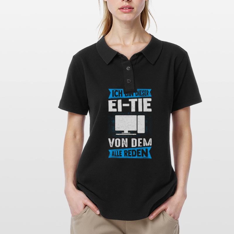 IT Computer PC Beruf Abreit Computer Fan Spruch IT Frauen Polo Shirt