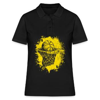 Dunking Basketball Spieler Korbleger Geschenk Bask - Frauen Polo Shirt - Schwarz - Vorne - Ailine (174cm)