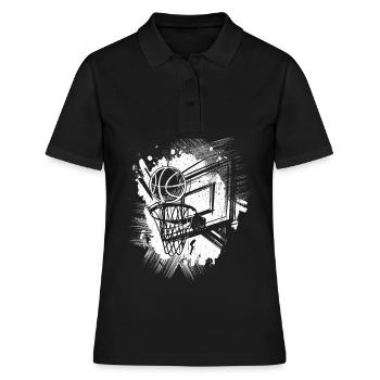 Dunking Basketball Spieler Mannschaft Basketballer - Frauen Polo Shirt - Schwarz - Vorne - Ailine (174cm)