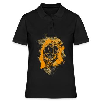 Dunking Basketball Spieler Korbleger Basketballeri - Frauen Polo Shirt - Schwarz - Vorne - Ailine (174cm)