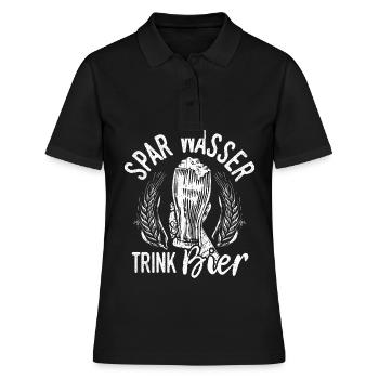 Spar Eau Boire Bière Bière Bière Pong Alcool Alcool Spree Bi - Polo Femme - noir - Devant - Ailine (174cm)