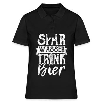 Spar Eau Boire Bière Bière Bière Pong Alcool Alcool Spree Bi - Polo Femme - noir - Devant - Ailine (174cm)