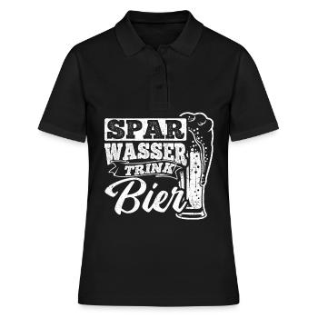 Spar Eau Boire Bière Bière Bière Pong Alcool Alcool Spree Bi - Polo Femme - noir - Devant - Ailine (174cm)