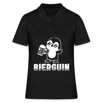 Bierguin Penguin Biertrinken Trinken Hopfen Saufen - Polo Femme - noir - Devant - Ailine (174cm)