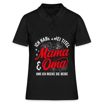Fête des mères Meilleure maman Maman Cadeau Famille Darling - Polo Femme - noir - Devant - Ailine (174cm)