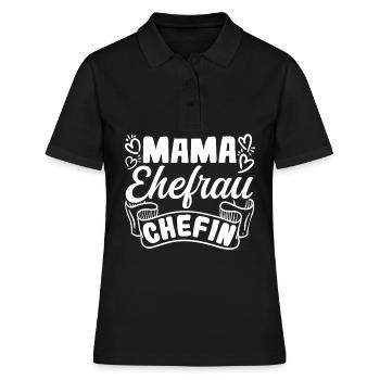Mom Wife Mom Family Love Favorite Mu - Women's Polo Shirt - black - Front - Ailine (174cm)