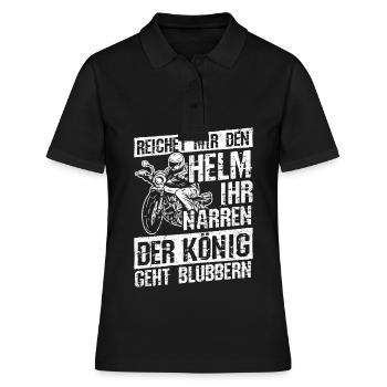 Biker Motorrad Biken Motorradfahrer Biker Blubbern - Frauen Polo Shirt - Schwarz - Vorne - Ailine (174cm)