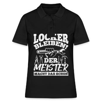 Maîtrise artisan mécatronicien technicien examen de mécanicien - Polo Femme - noir - Devant - Ailine (174cm)