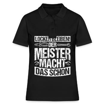 Maîtrise artisan mécatronicien technicien examen de mécanicien - Polo Femme - noir - Devant - Ailine (174cm)