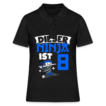 Cette ceinture ninja 8 anniversaire Ninja Ninja L - Polo Femme - noir - Devant - Ailine (174cm)