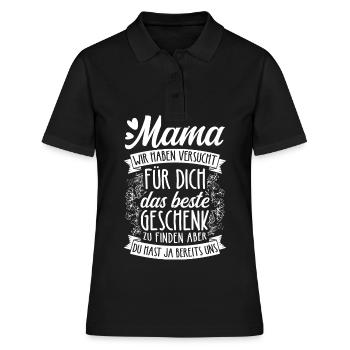 Muttertag Mama Mami Ehefrau Familie Beste Mutter M - Frauen Polo Shirt - Schwarz - Vorne - Ailine (174cm)
