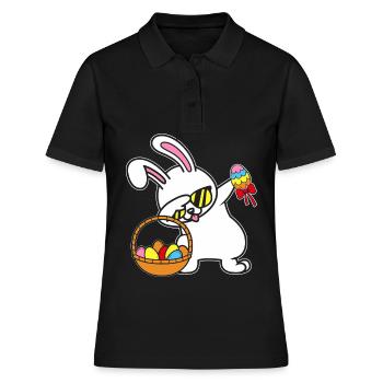 Dabbing Lapin de Pâques Lapin de Pâques Lapin Lapin Cadeau - Polo Femme - noir - Devant - Ailine (174cm)