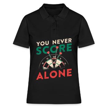 You Never Score Alone - Frauen Polo Shirt - Schwarz - Vorne - Ailine (174cm)