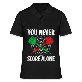 You Never Score Alone - Frauen Polo Shirt - Schwarz - Vorne - Ailine (174cm)