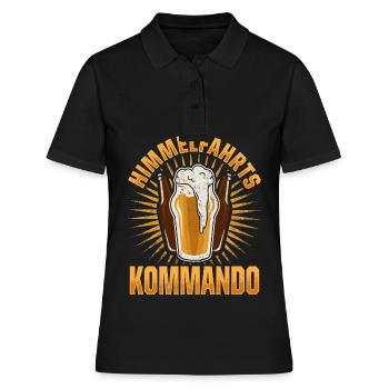 Himmelfahrts Kommando Lustiger Vatertag Männertag - Frauen Polo Shirt - Schwarz - Vorne - Ailine (174cm)