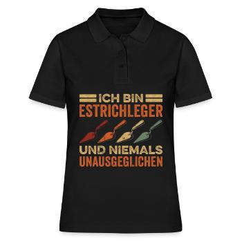 Estrich Legen Für Estrichleger Estrichbauer Handwe - Frauen Polo Shirt - Schwarz - Vorne - Ailine (174cm)