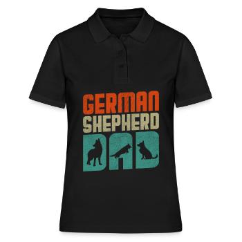 Deutscher Schäferhund - Frauen Polo Shirt - Schwarz - Vorne - Ailine (174cm)