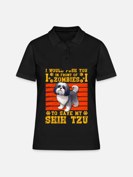Shih Tzu - Women's Polo Shirt - black