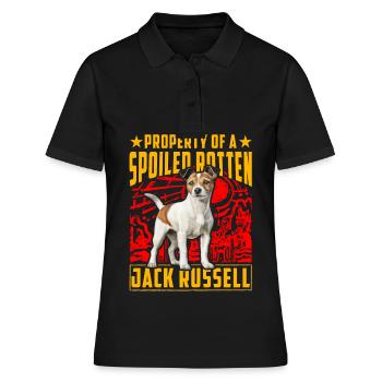 Propriété d’un Jack Russell pourri gâté - Polo Femme - noir - Devant - Ailine (174cm)